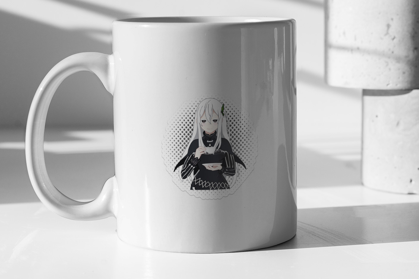 ReZero − Echidna the Witch of Greed Anime Manga Otaku Gift With Black and White  241