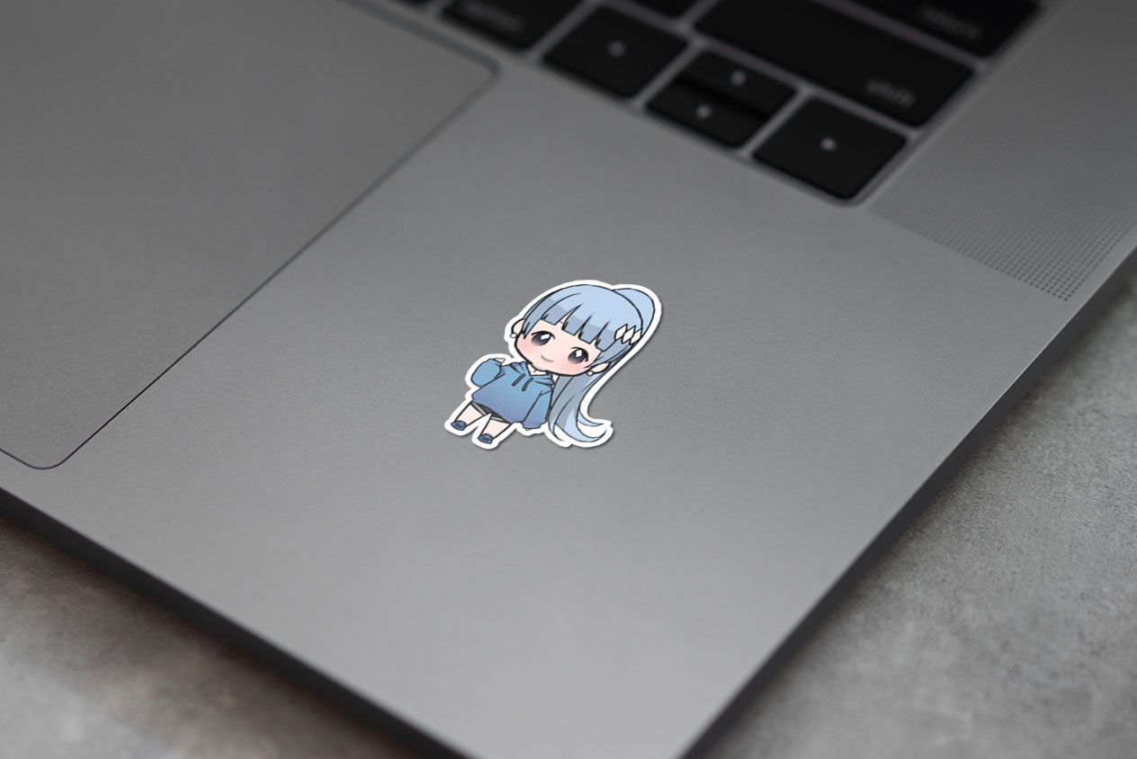 Blue Haired cute Chibi Girl 282