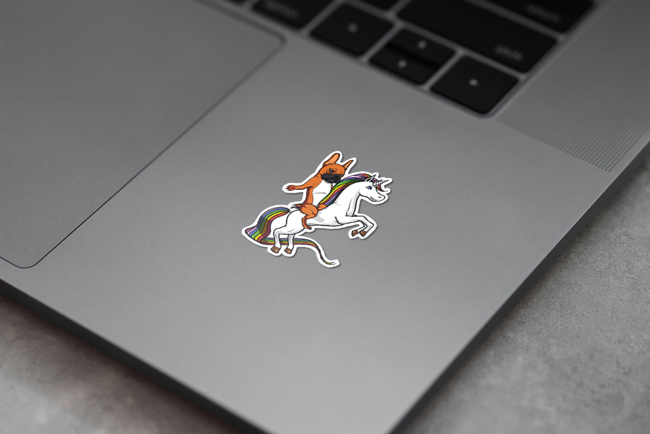 French Bulldog Riding Unicorn 272