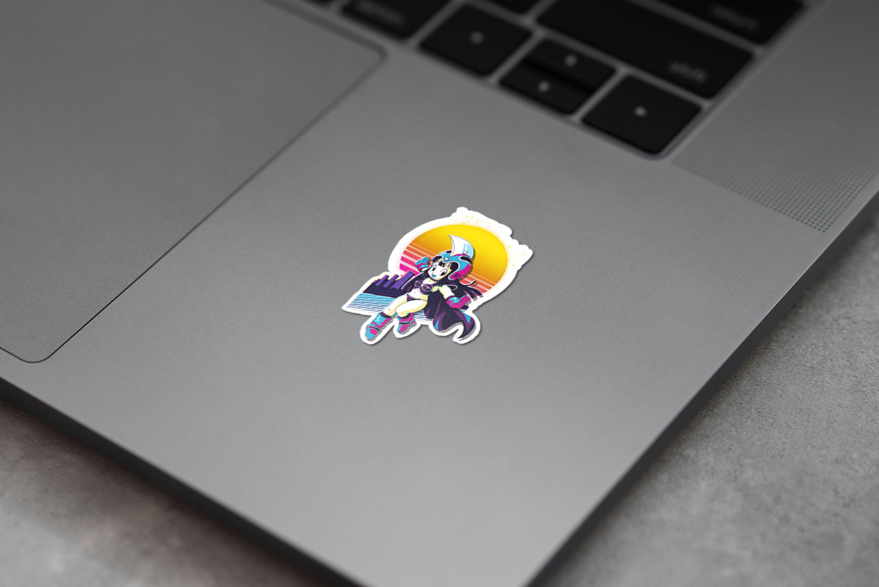 Dragon Ball - Chichi Retrowave Sticker 52