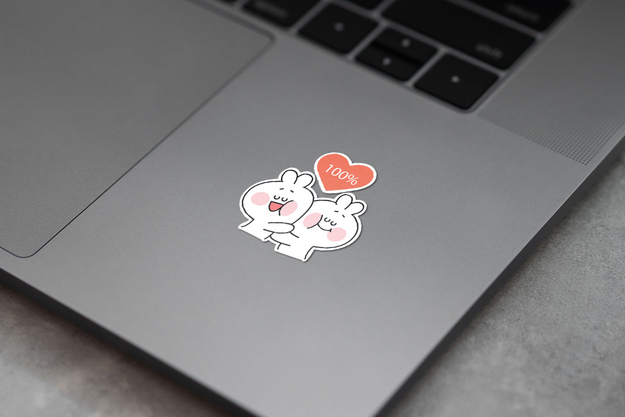 Kakao Emoticons - Happy Rabbit in Love Edition 340