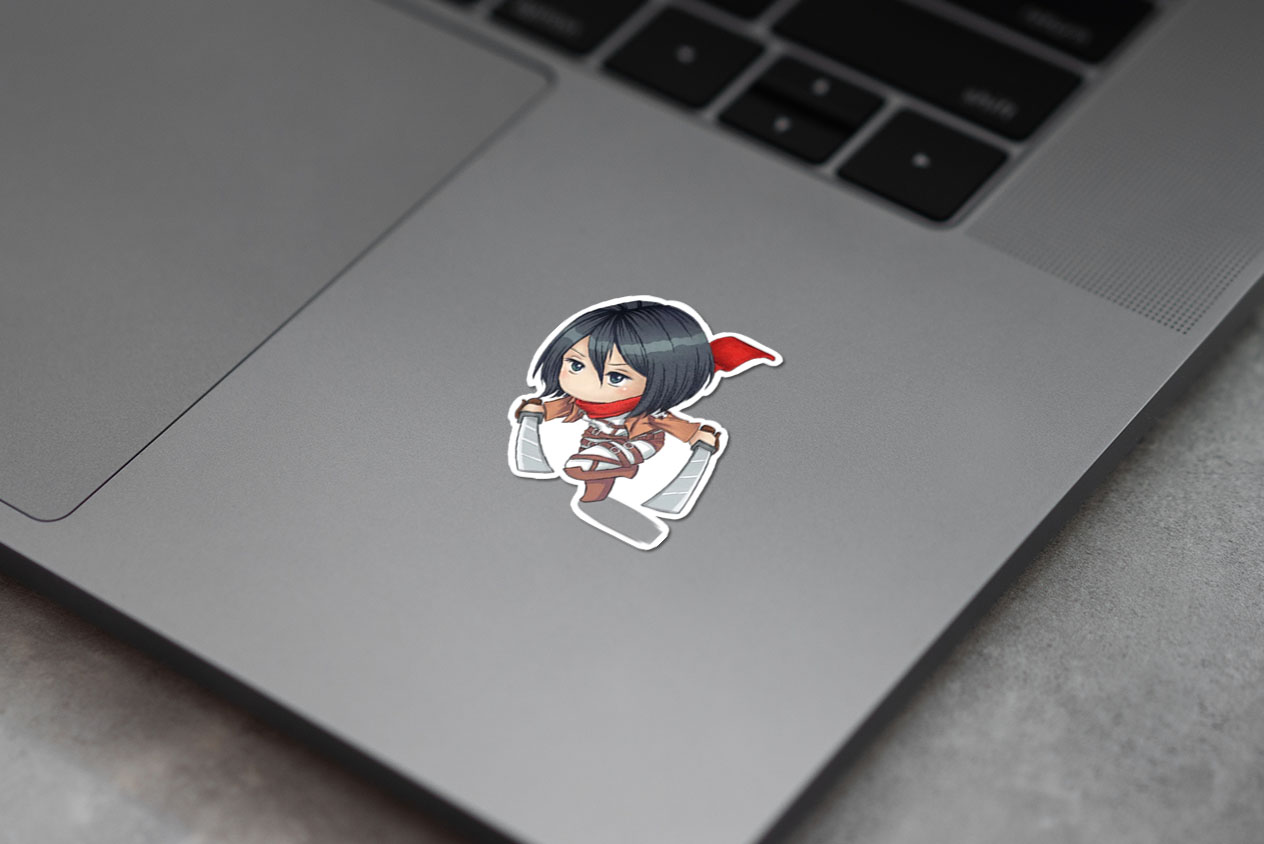 Mikasa Ackerman warrior chibi sticker 113