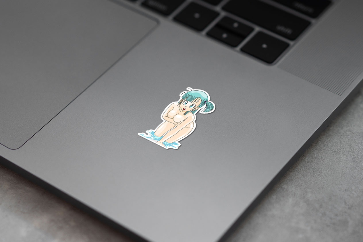 Bulma in the pool Sticker 52