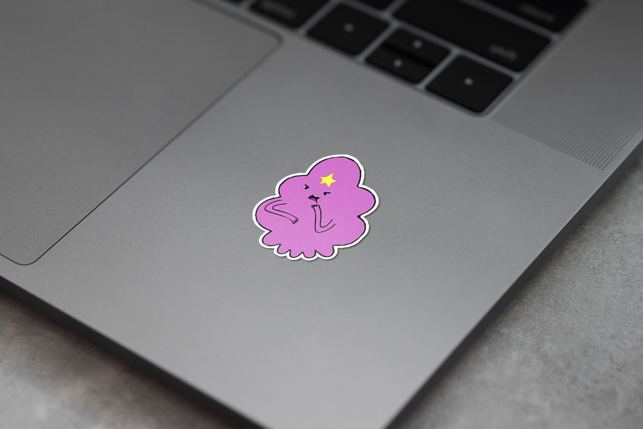 Adventure Time Lumpy Space Princess smoking sticker 35