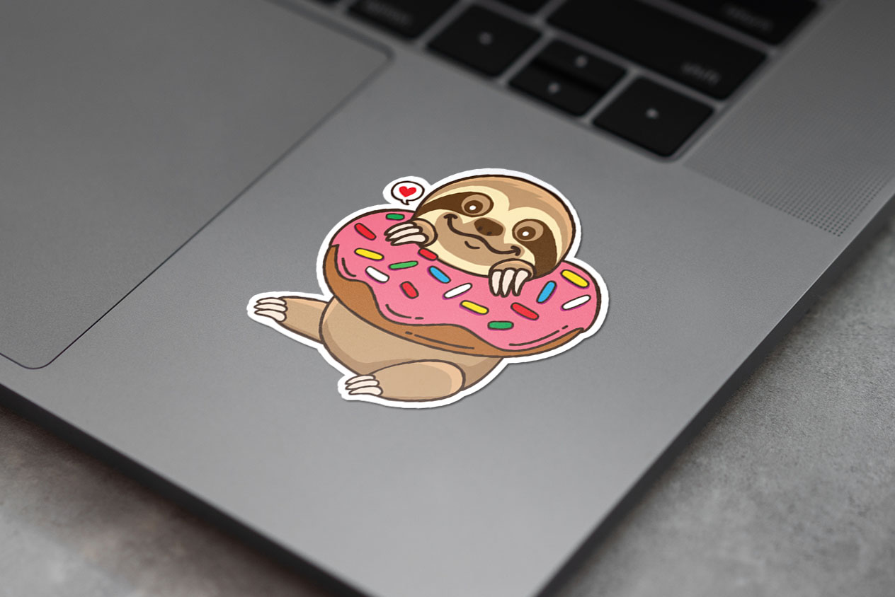 Sloth loves donut 185