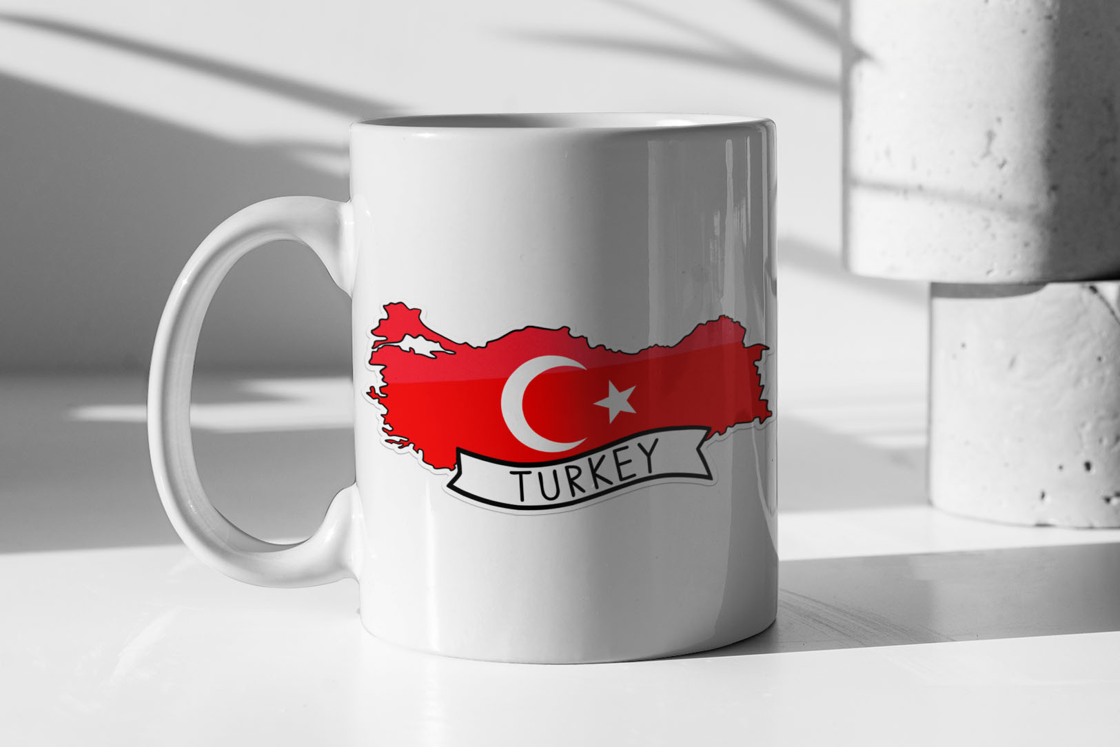 Turkey Country Flag Map 171