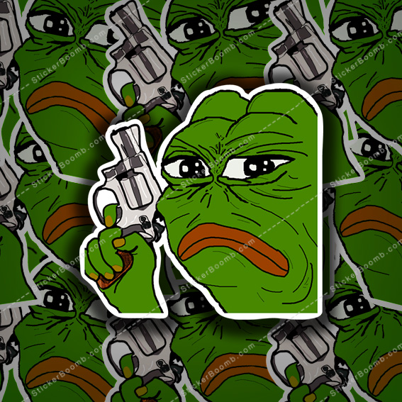 Angry Pepe The Frog, Pepe The Frog with a Gun, Pepe The Frog with a ...