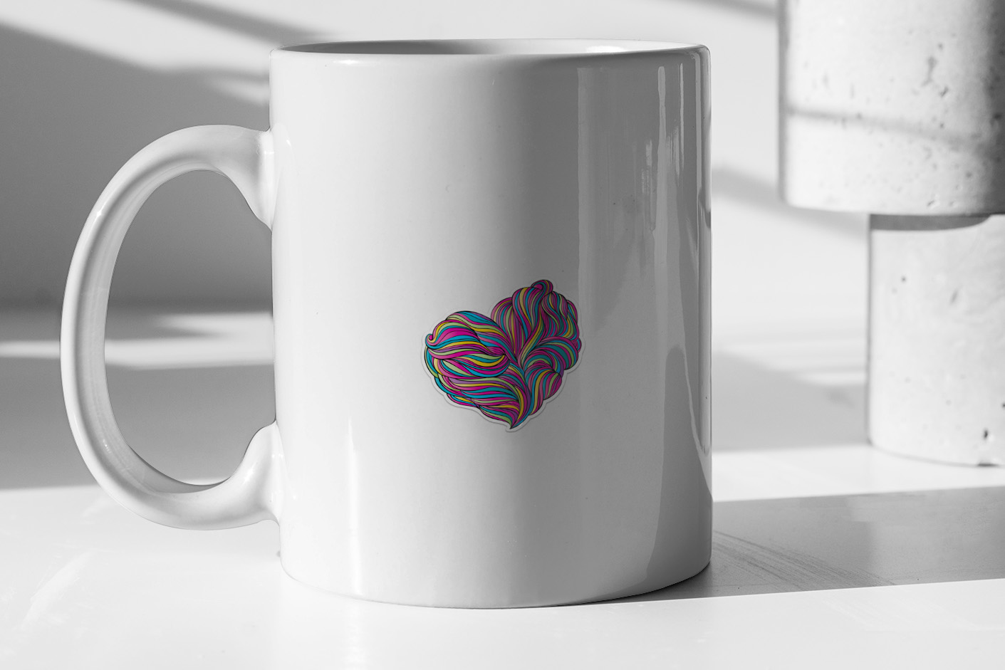 Beautiful hand drawn multicolored Heart 322