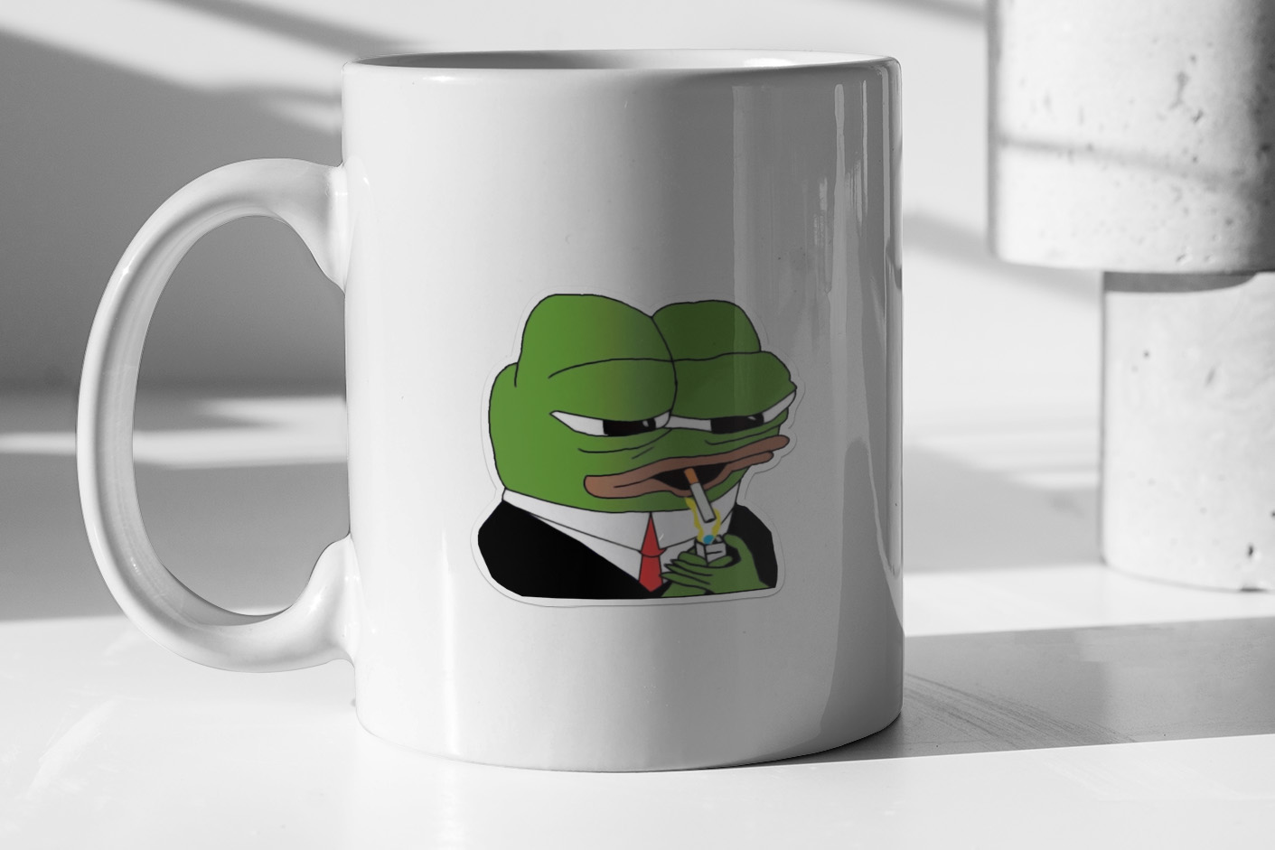 Rare Sad Pepe Smoking Businessman 61