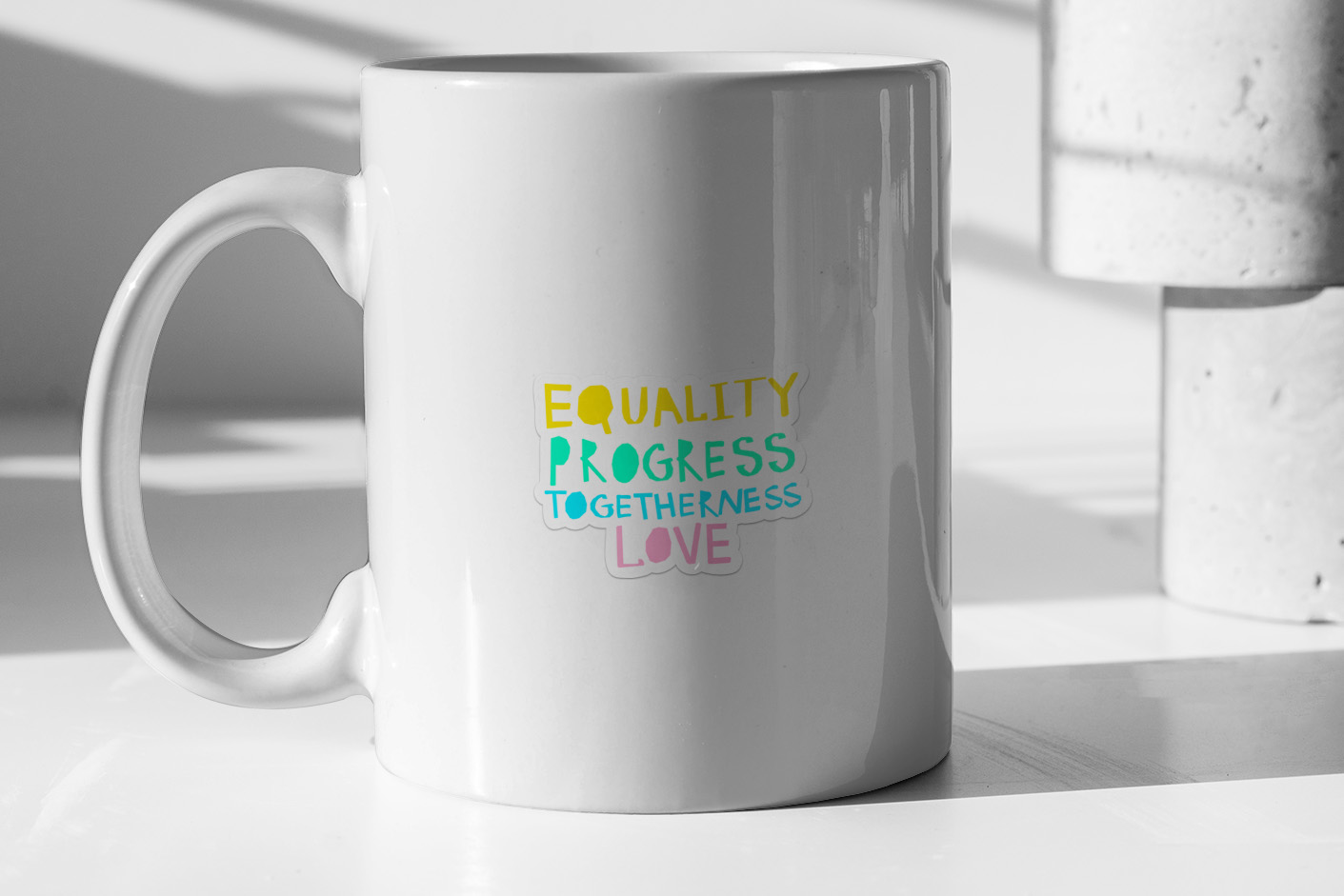 Hand written and crafted strong and beautiful social message Equality, Progress, 269