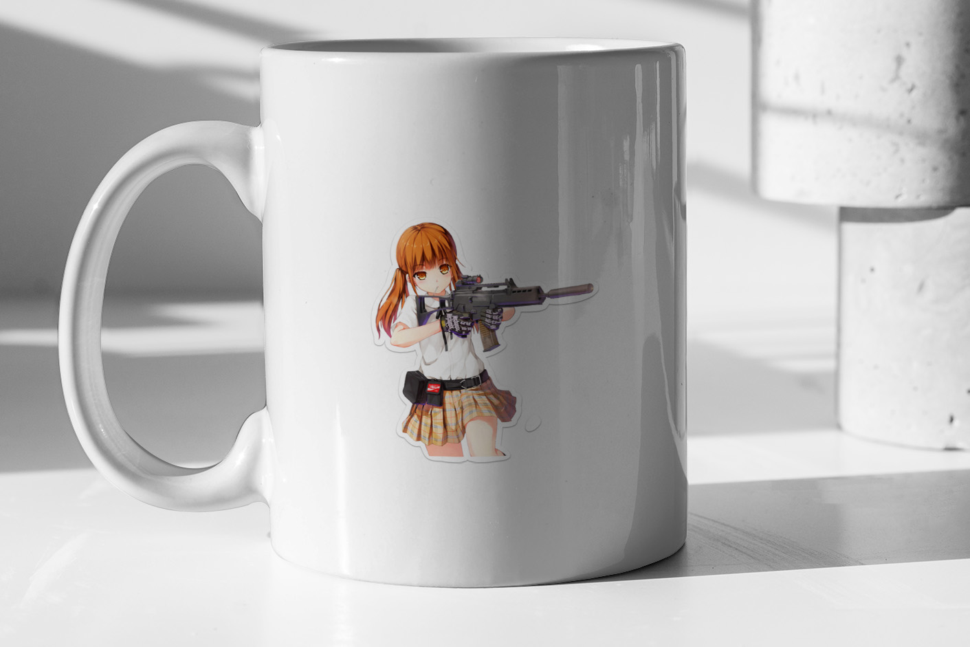 Anime girl with gun design cool 402