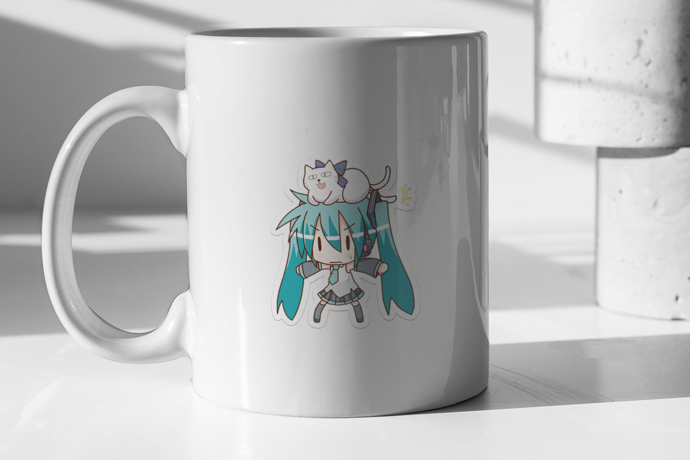 Hatsune Miku - Chibi Cat on Head 209