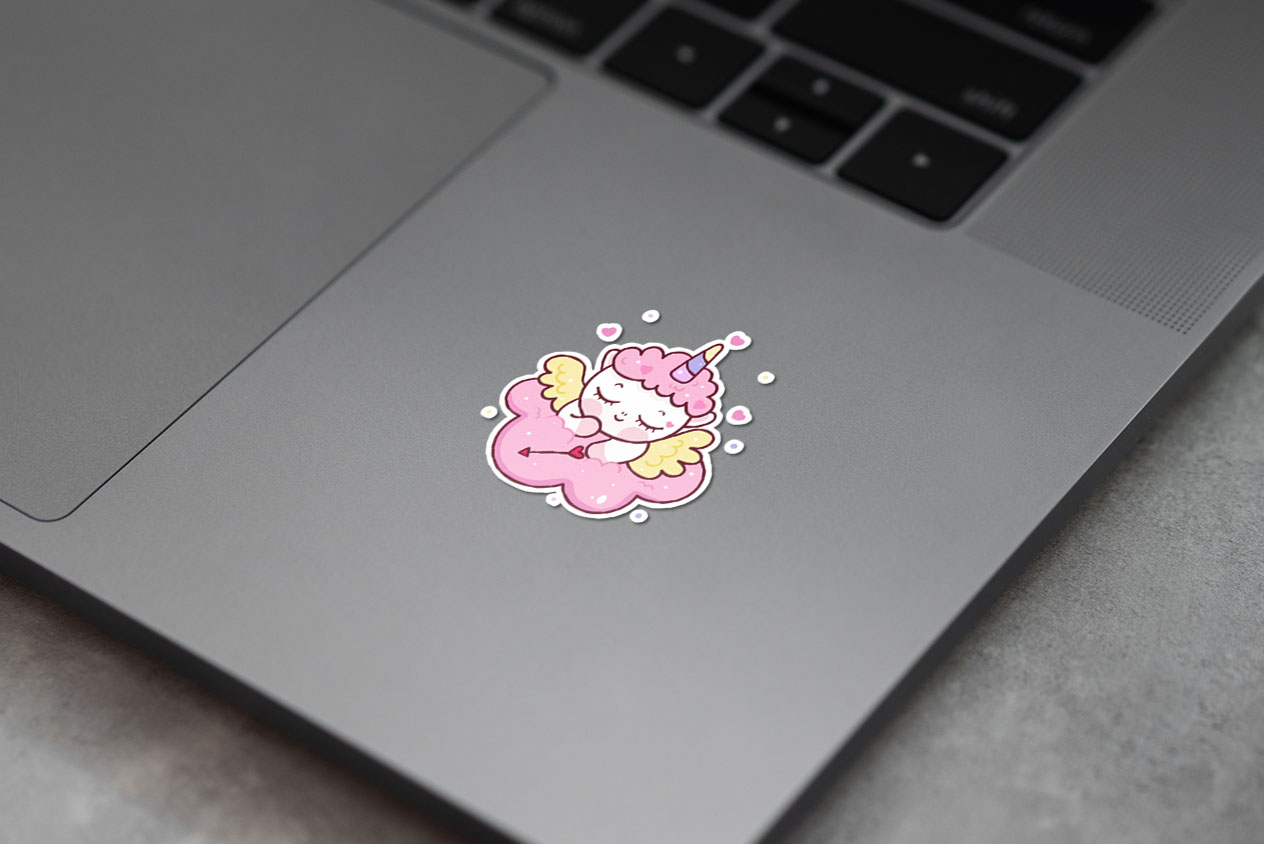 Cute unicorn on cloud 383