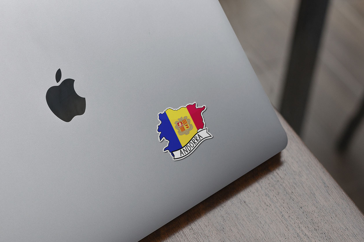 Andorra Flag Map 171