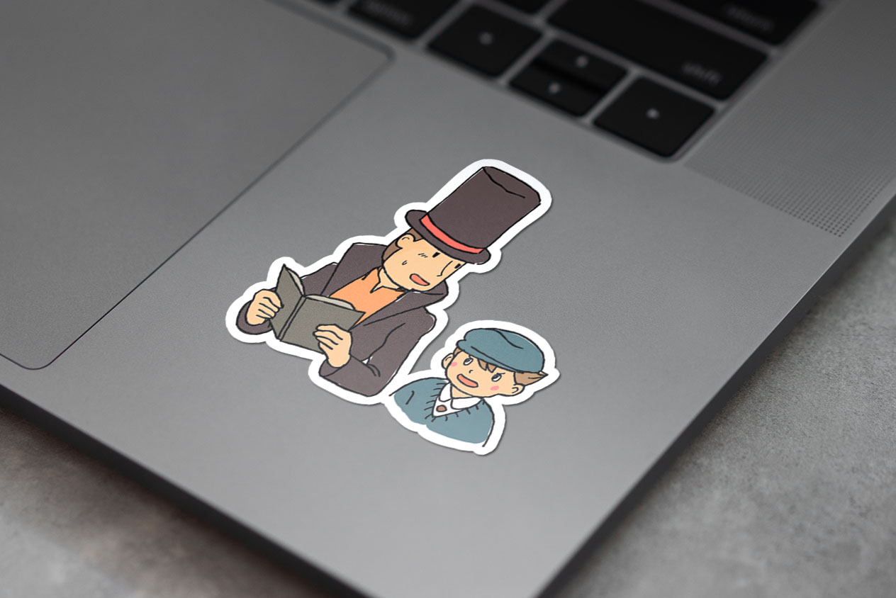 Professor Layton and Luke simple art ! 231