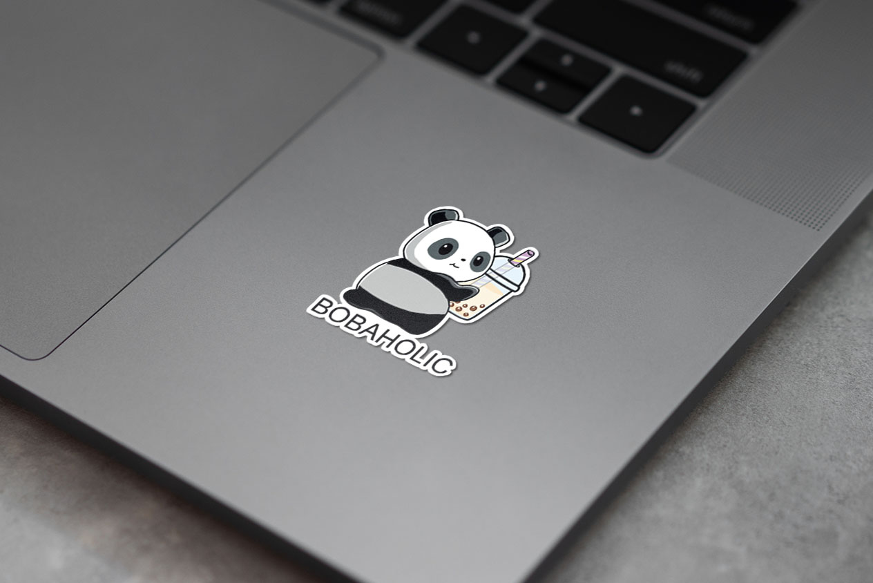 Cute Little Bobaholic Panda Loves Boba! 319