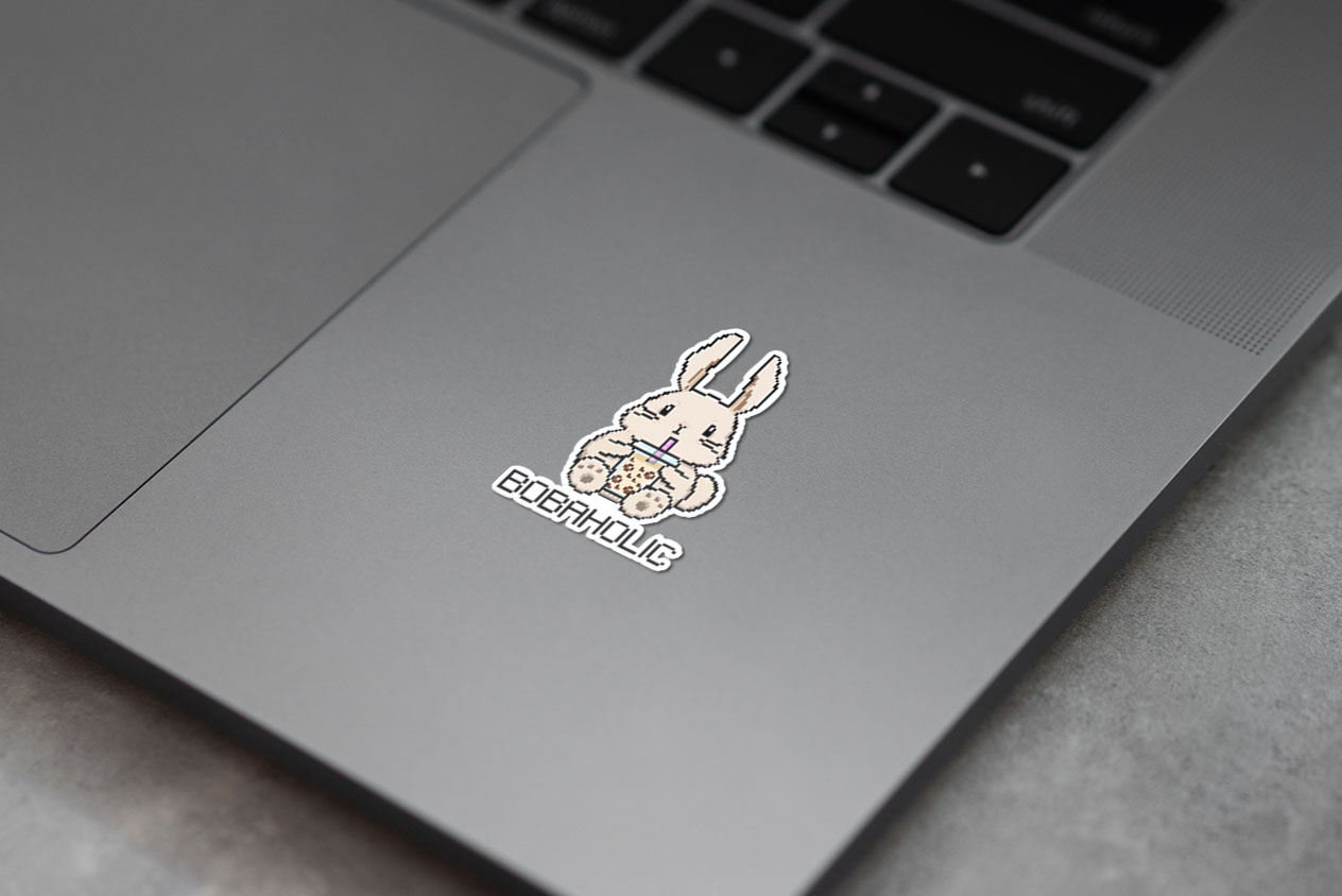 Bobaholic Pixel Bunny Loves Boba Tea! 319