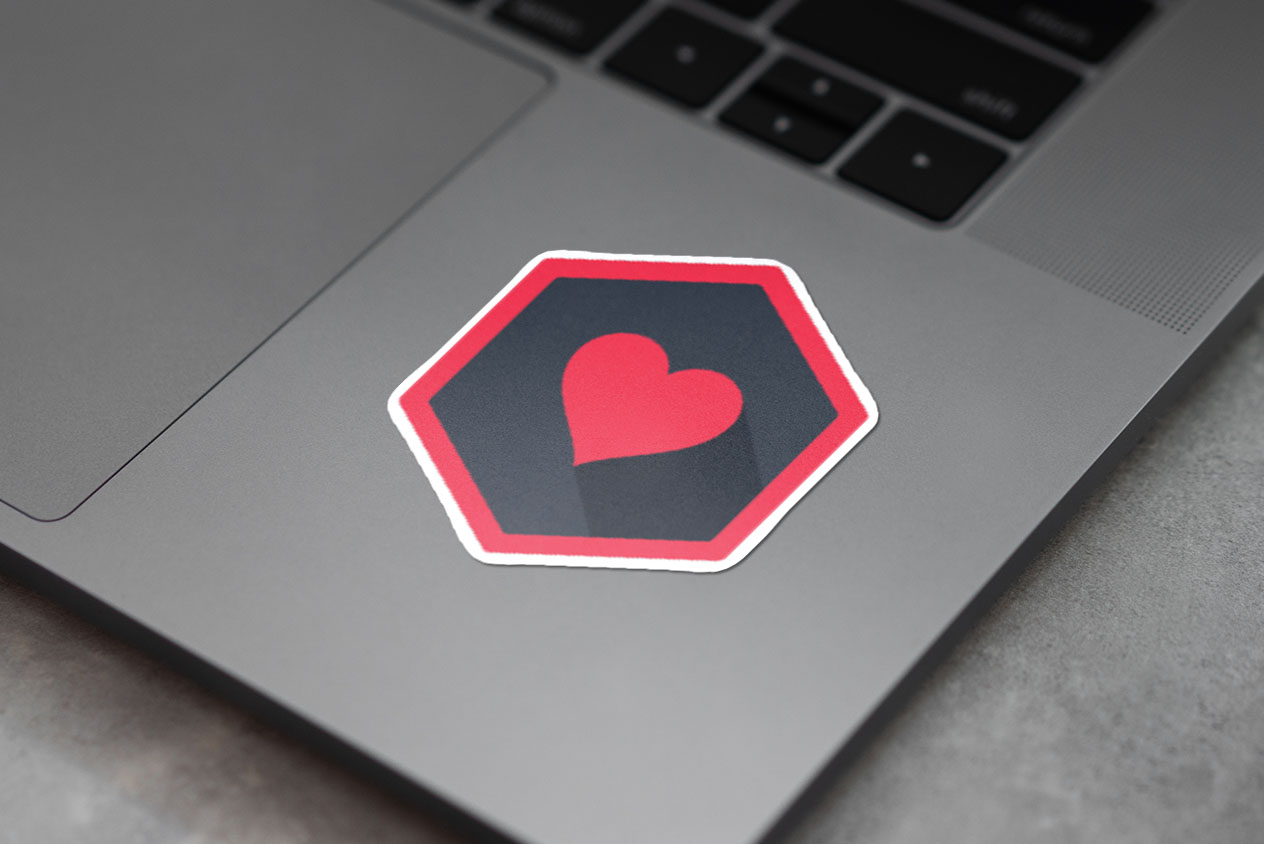 Heart Hex sticker 419