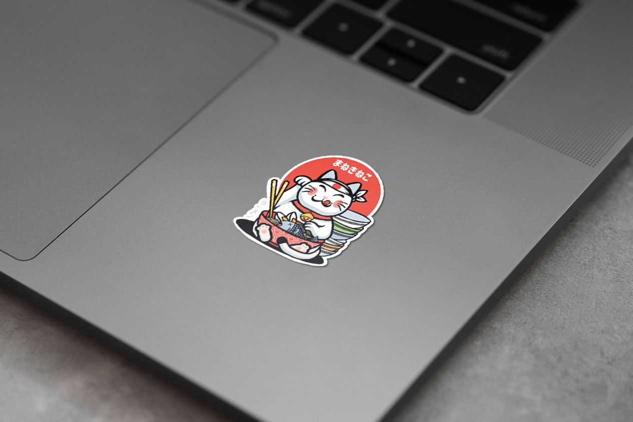 Good luck ramen cat - maneki neko  1 423