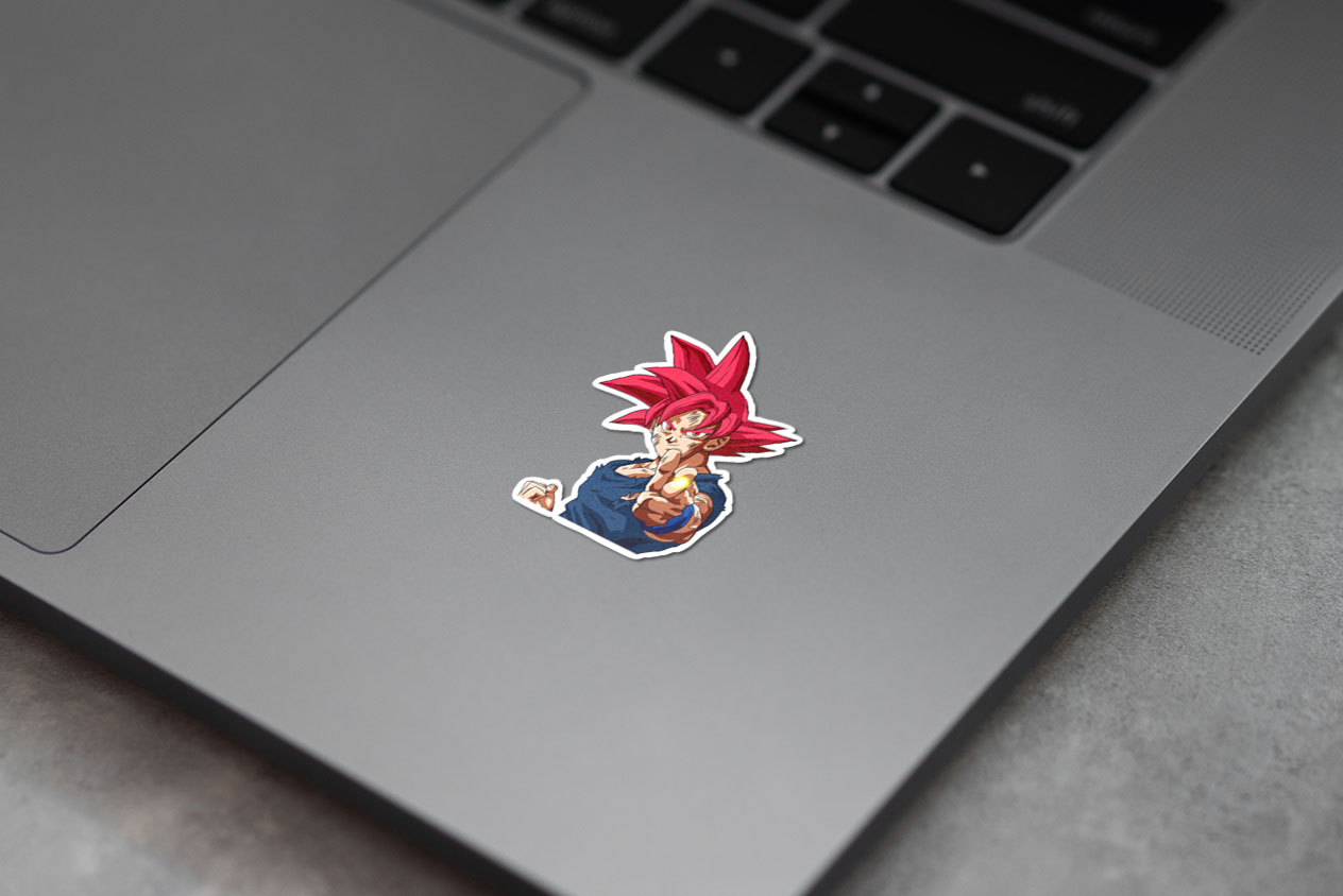 Goku Super Saiyan God - Dragon Ball Sticker 52