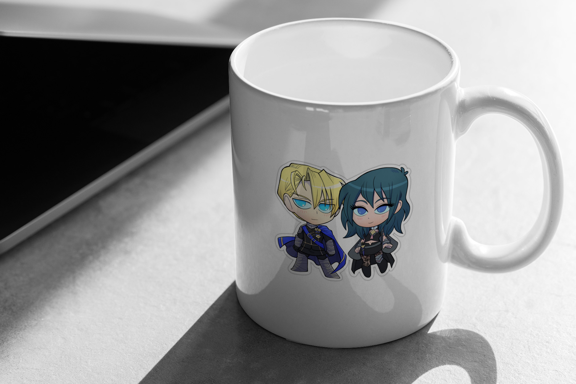 Byleth (F!Byleth) and Dimitri - Fire Emblem Three Houses - Chibi Cuties 263