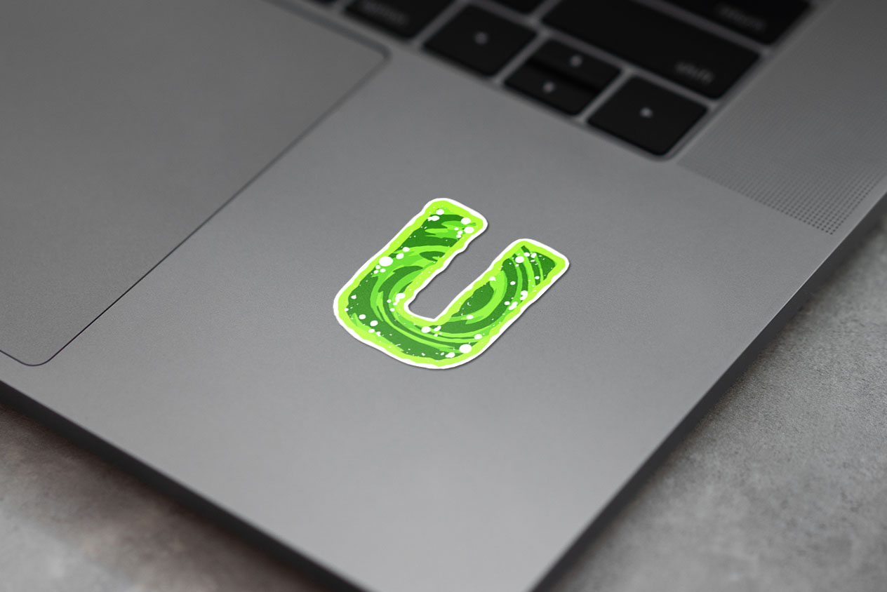 Rick and Morty Green Portal - Capital Letter U 385