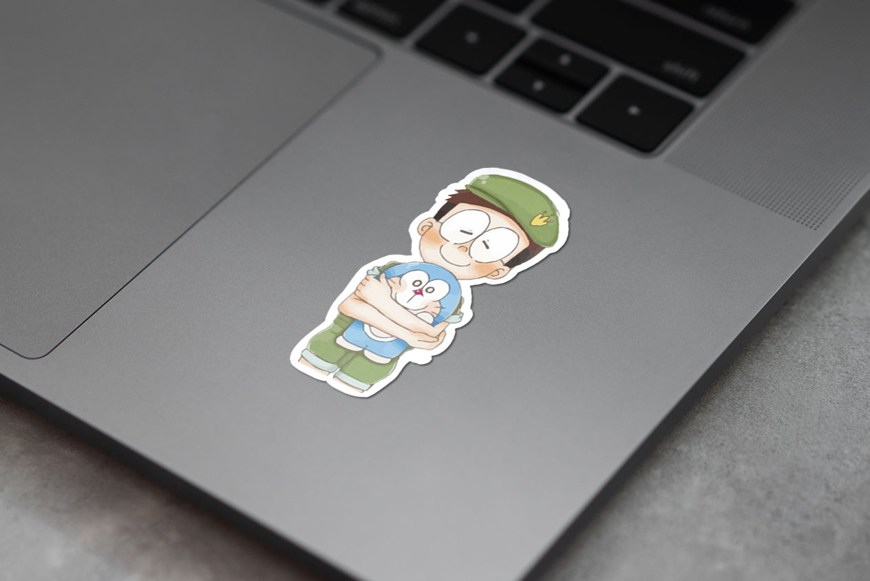 Nobita with Doremon Sticker 33