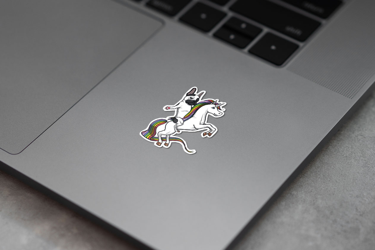 French Bulldog Riding Unicorn 272