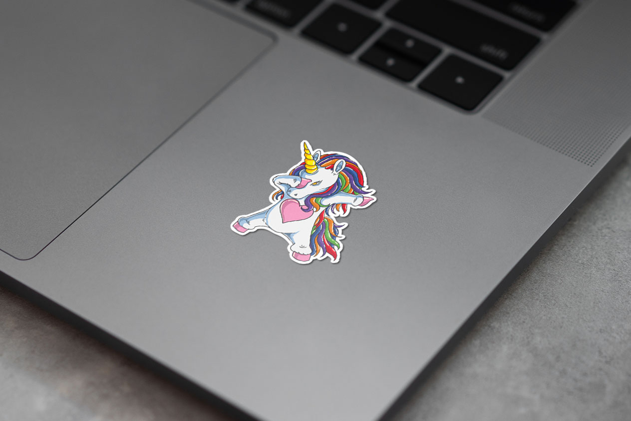 Cute unicorn dabbing 322