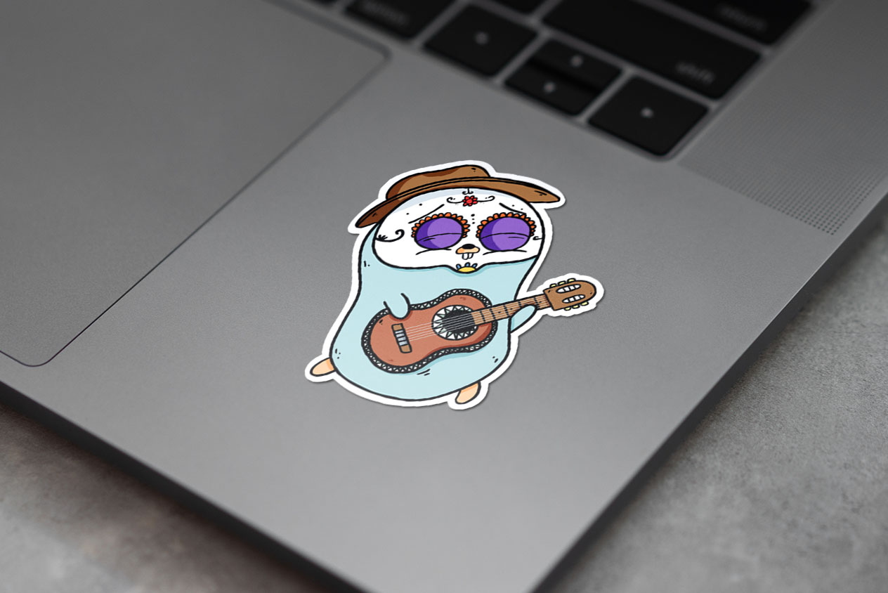 Gopher of the Day of the Dead - Golang 194